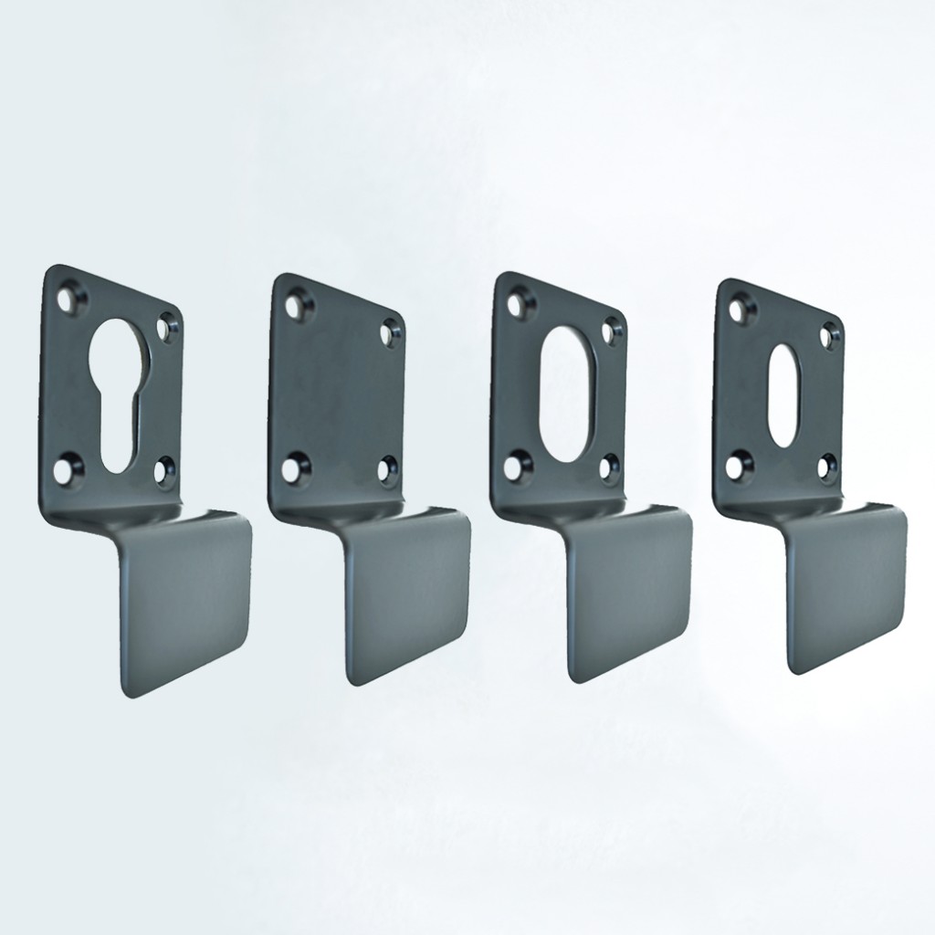 Cylinder Door Pulls – Matt Black Powder Coated