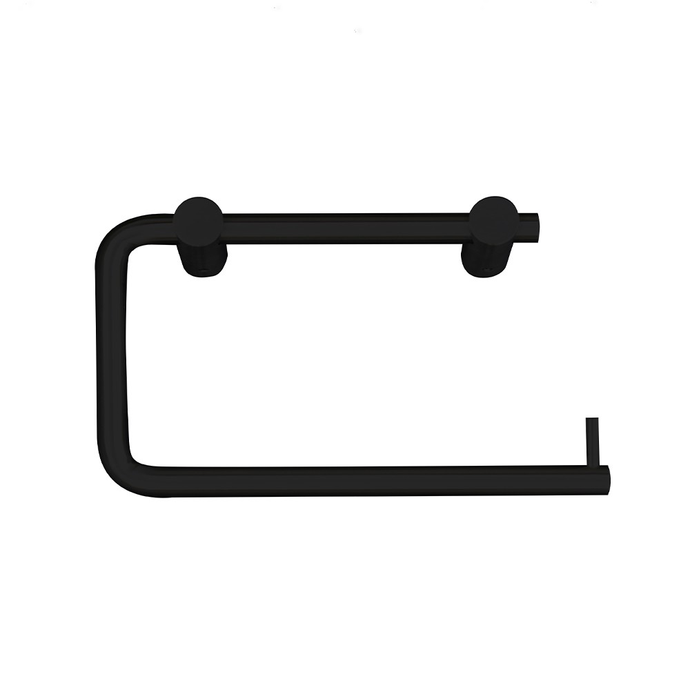Round Bar Toilet Roll Holder – Antimicrobial Eco-Friendly Matt Black