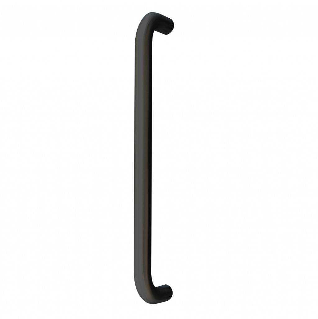 Tubular “D” Bolt Fixing Pull Handle – Self-Sanitising Antimicrobial Matt Black