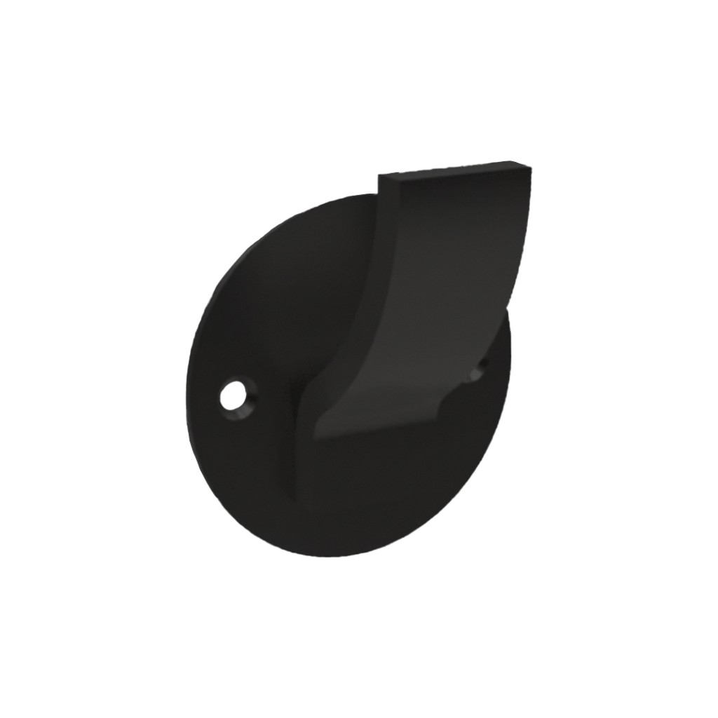 “Discus” Coat Hook – Antimicrobial Eco-Friendly Matt Black