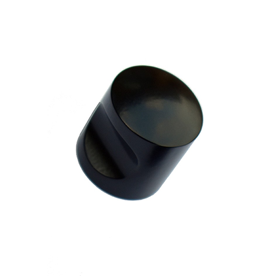 ‘Barrel’ Wardrobe & Cupboard Door Knobs Complete with Bolt Through Fixings – Antimicrobial Eco-Friendly Matt Black