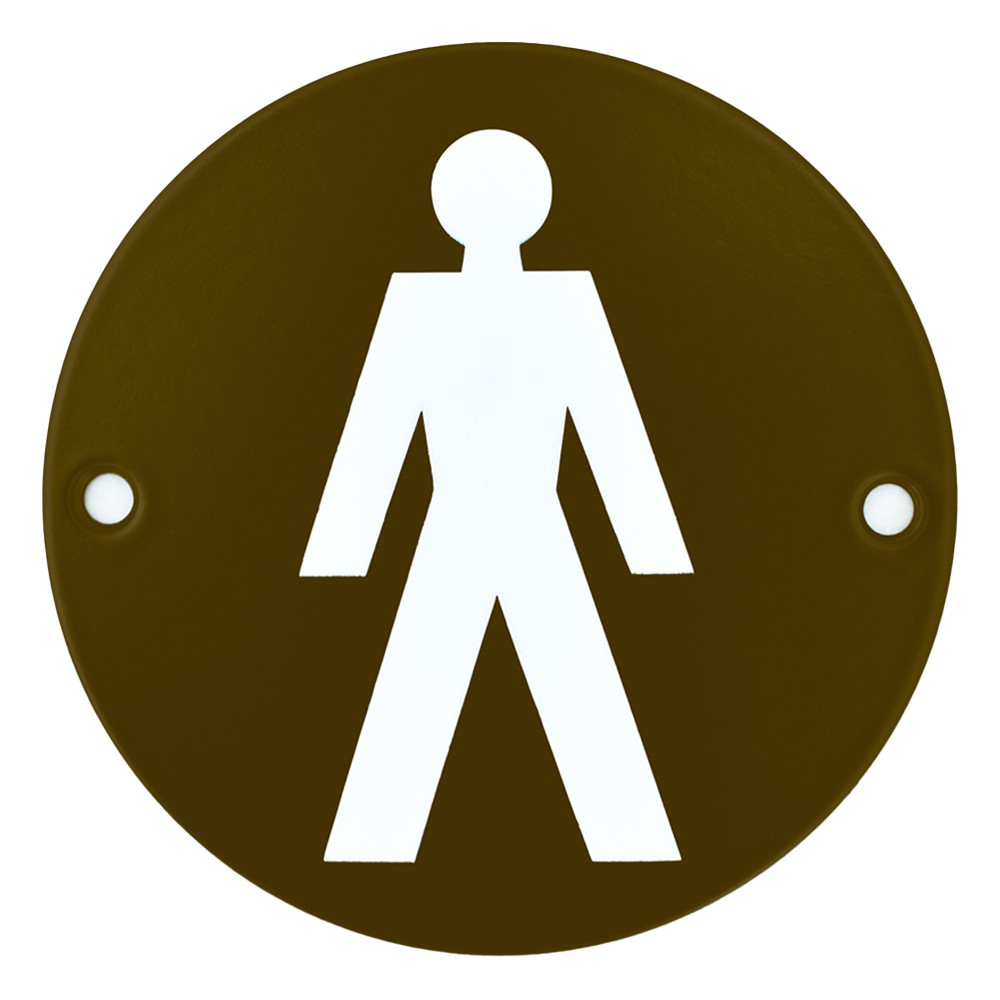 “Male” Symbol – Adonic Matt Bronze
