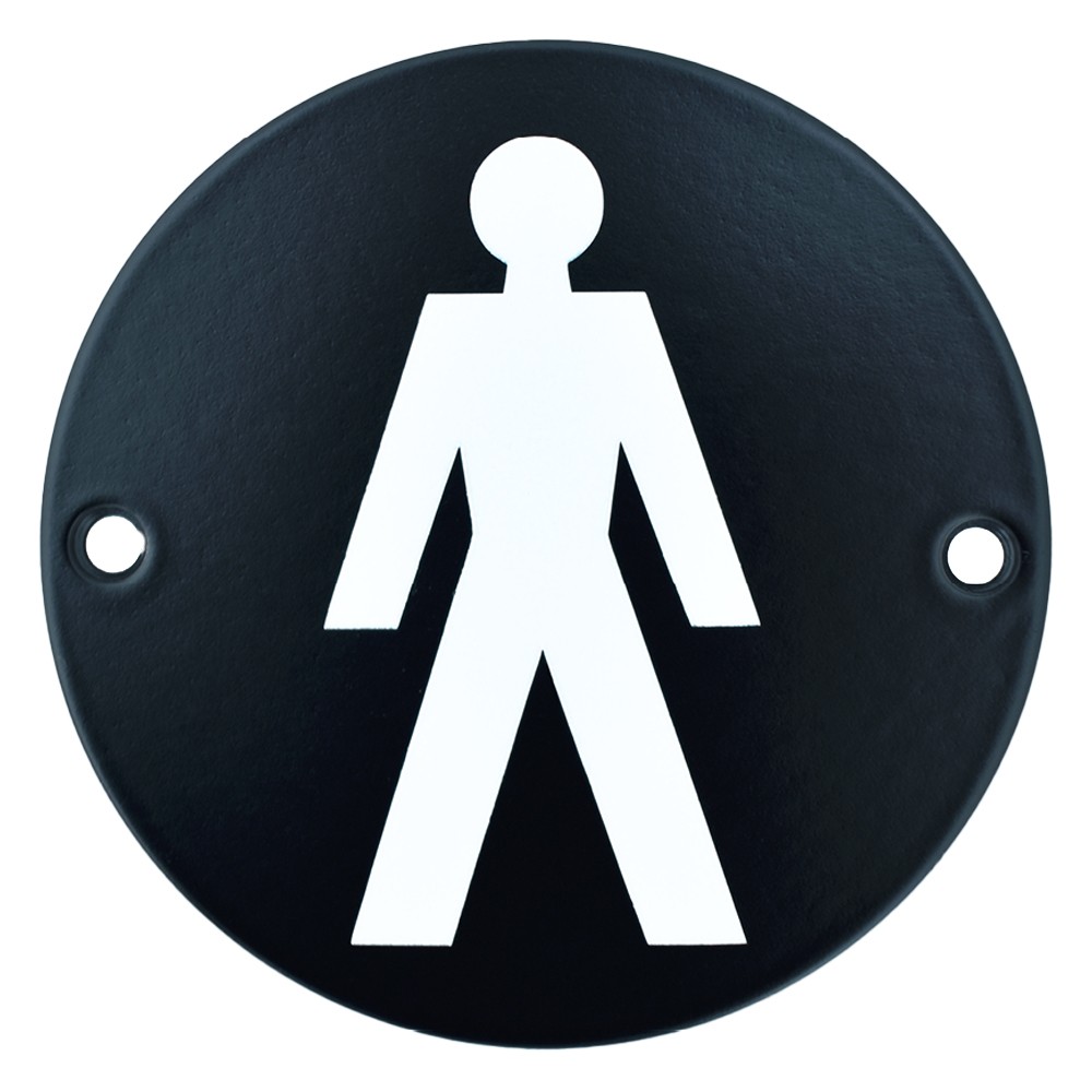 “Male” Symbol – Antimicrobial Eco-Friendly Matt Black