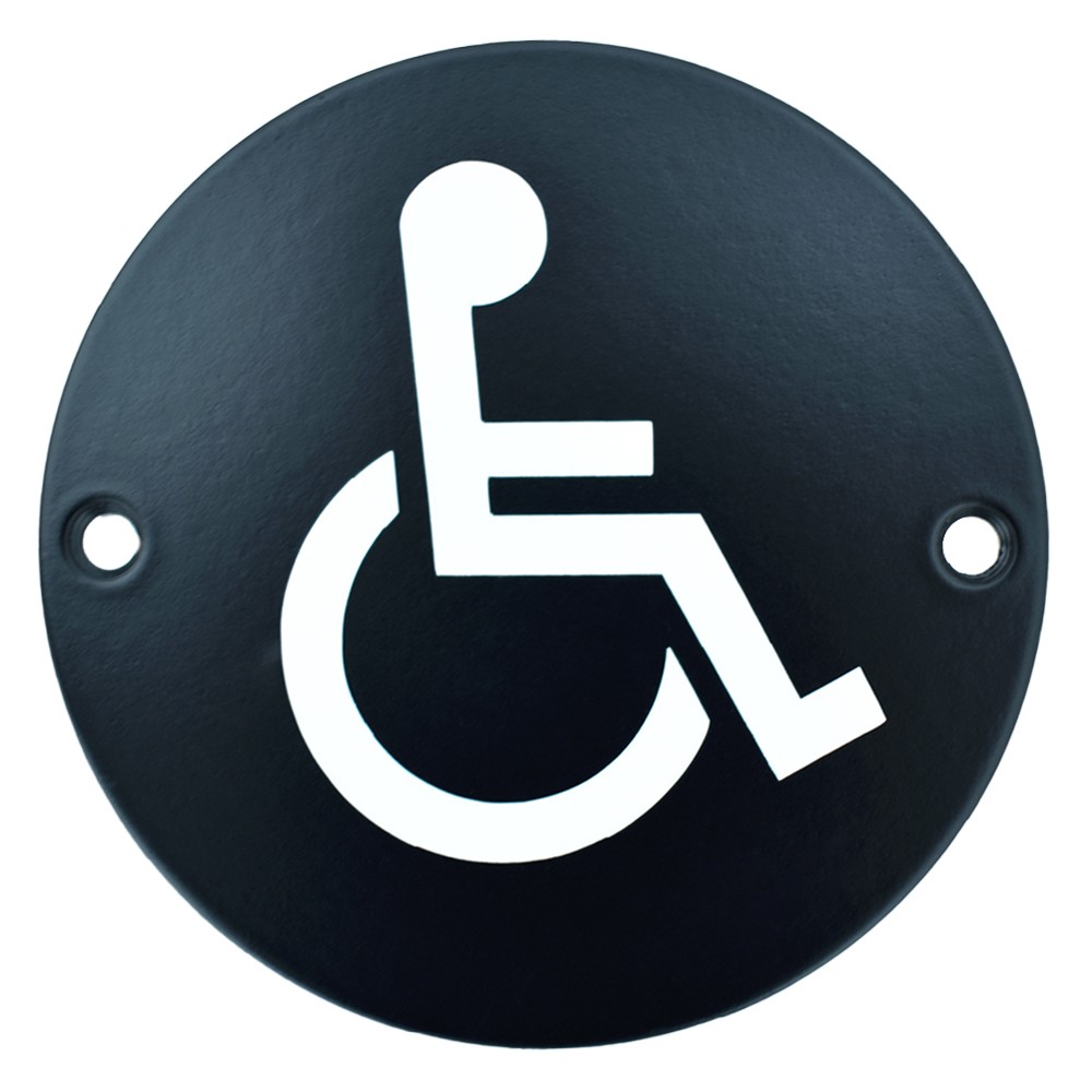 “Disabled facilities” symbol – Antimicrobial Eco-Friendly Matt Black