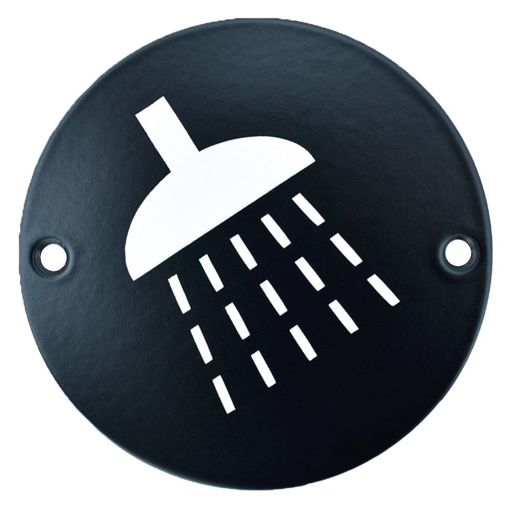 “Shower” Symbol – Antimicrobial Eco-Friendly Matt Black