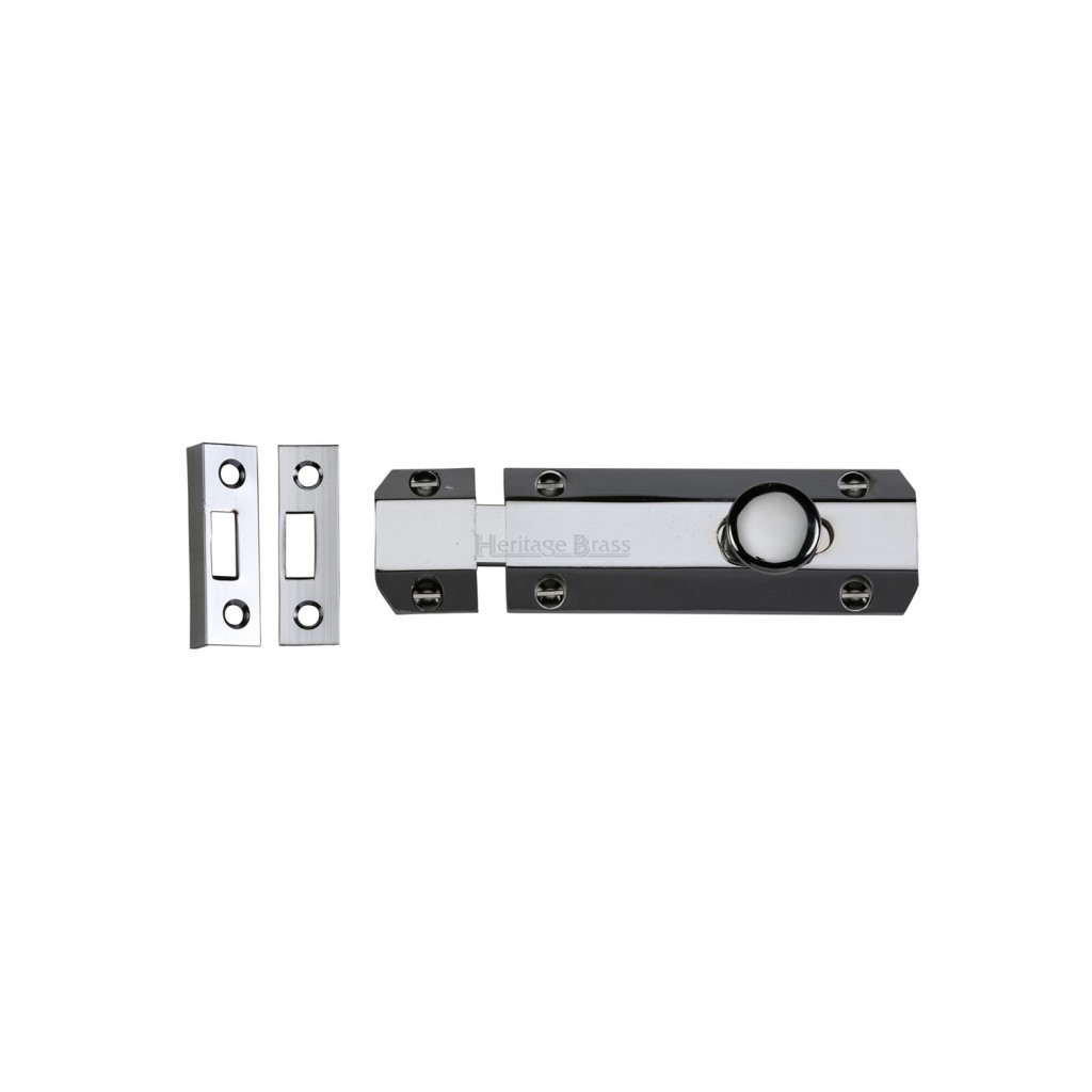 M Marcus Heritage Brass Door Bolt Flat 100mm
