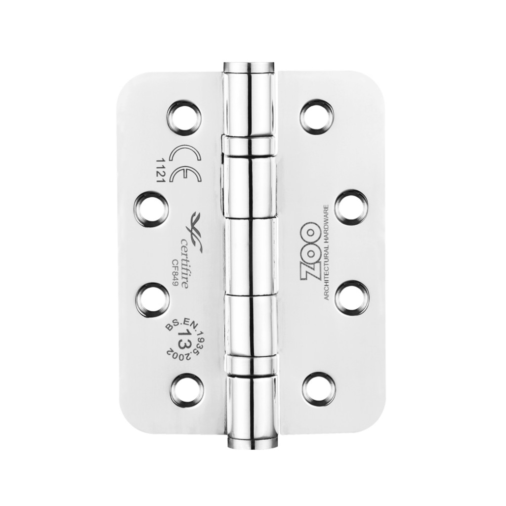 Heavy Duty Ball Bearing Hinges 102mm x 76mm x 3mm Radius corners