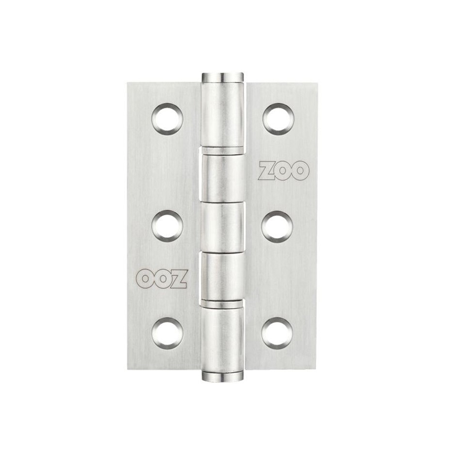 Washered Hinges 76mm x 50mm x 2mm – Satin Stainless Steel