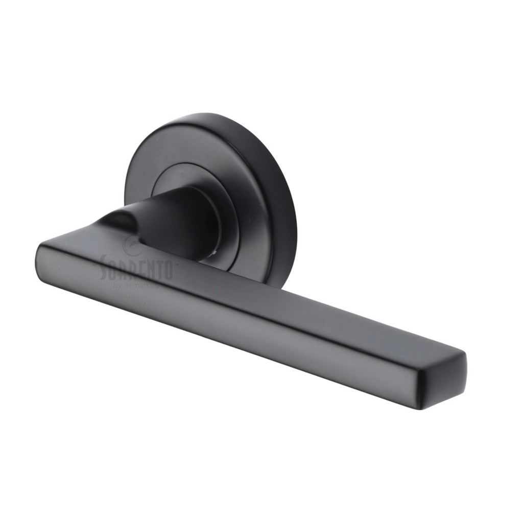 M Marcus Sorrento Vector Design Door Handle Lever Latch on Round Rose 