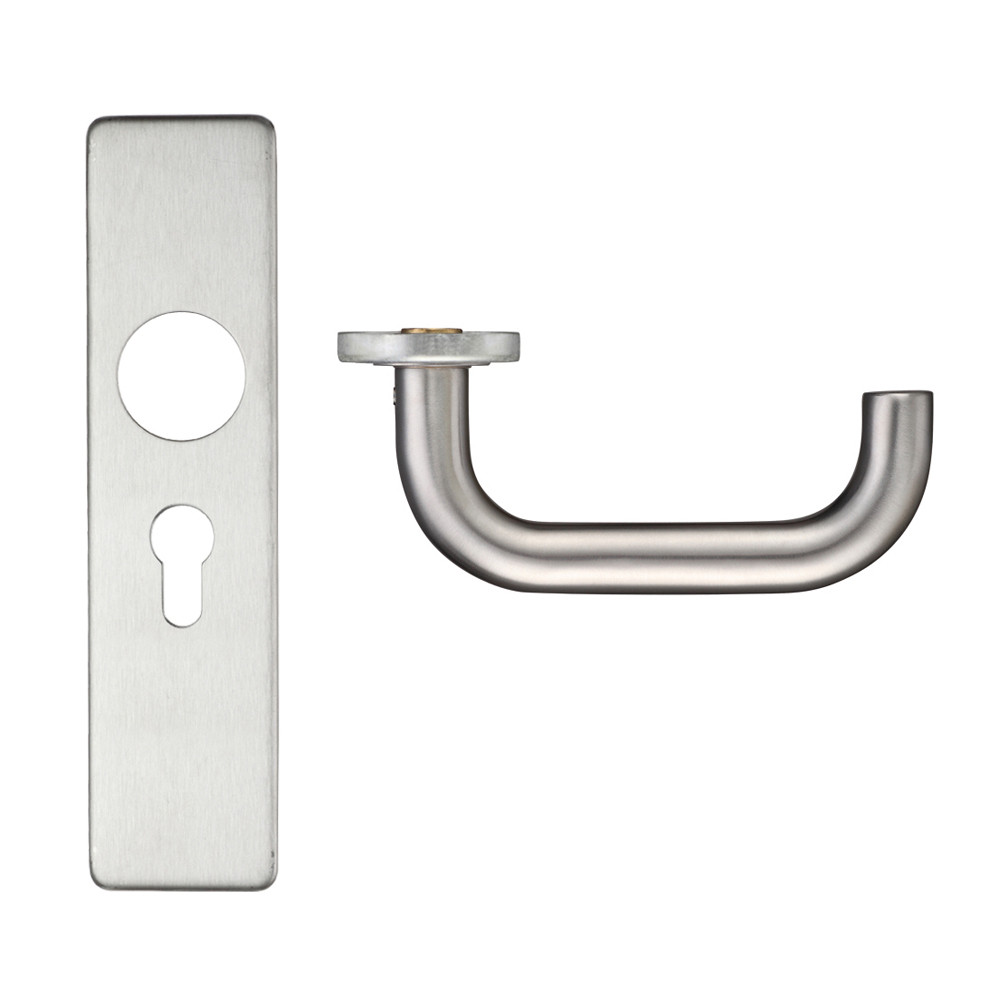 Euro Profile Lever Lock Furniture – Antimicrobial Satin Stainless Steel