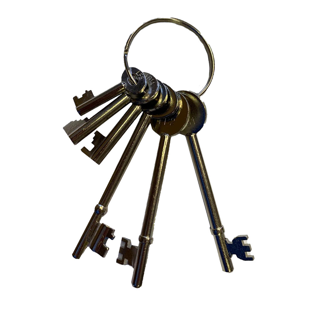 Antimicrobial Bright Nickel Plate FB London Fire Brigade Key Set