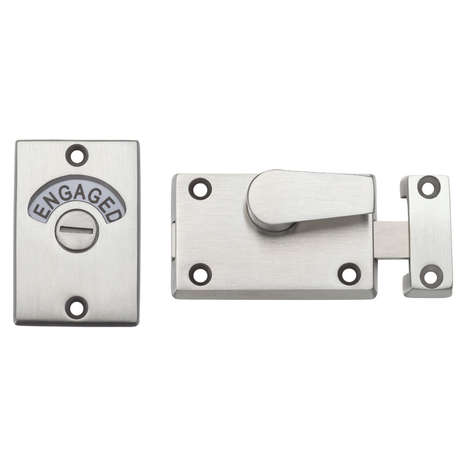 Cubicle / WC Indicating Bolt – Antimicrobial Satin Stainless Steel