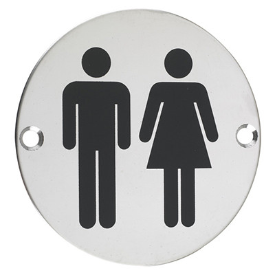 Antimicrobial Satin Stainless Steel Unisex sex symbol sign