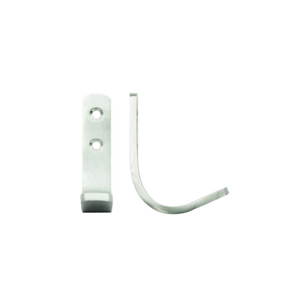 Heavy Duty Strip Pattern Single Coat Hook – Antimicrobial Satin Stainless Steel