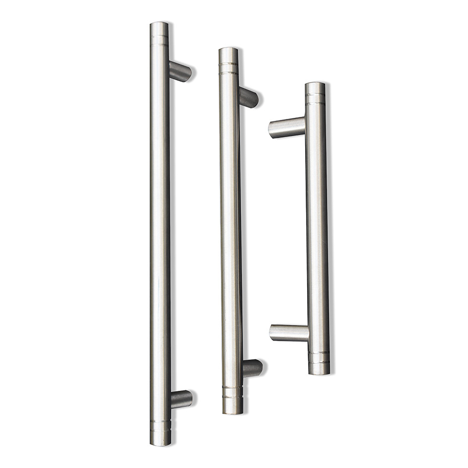 Antimicrobial ‘T-Bar’ Grooved Wardrobe & Cabinet Handles Complete with Bolt Through Fixings