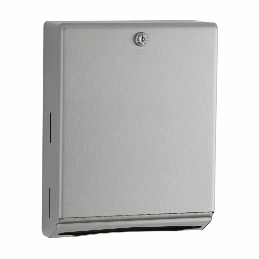Bobrick ClassicSeries® SurfaceMounted Paper Towel Dispenser with Lock