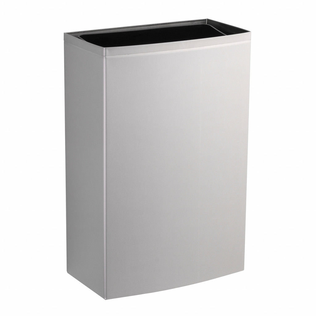 Bobrick B-277 ConturaSeries® Surface-Mounted Waste Bin with LinerMate® – 48.3L Capacity