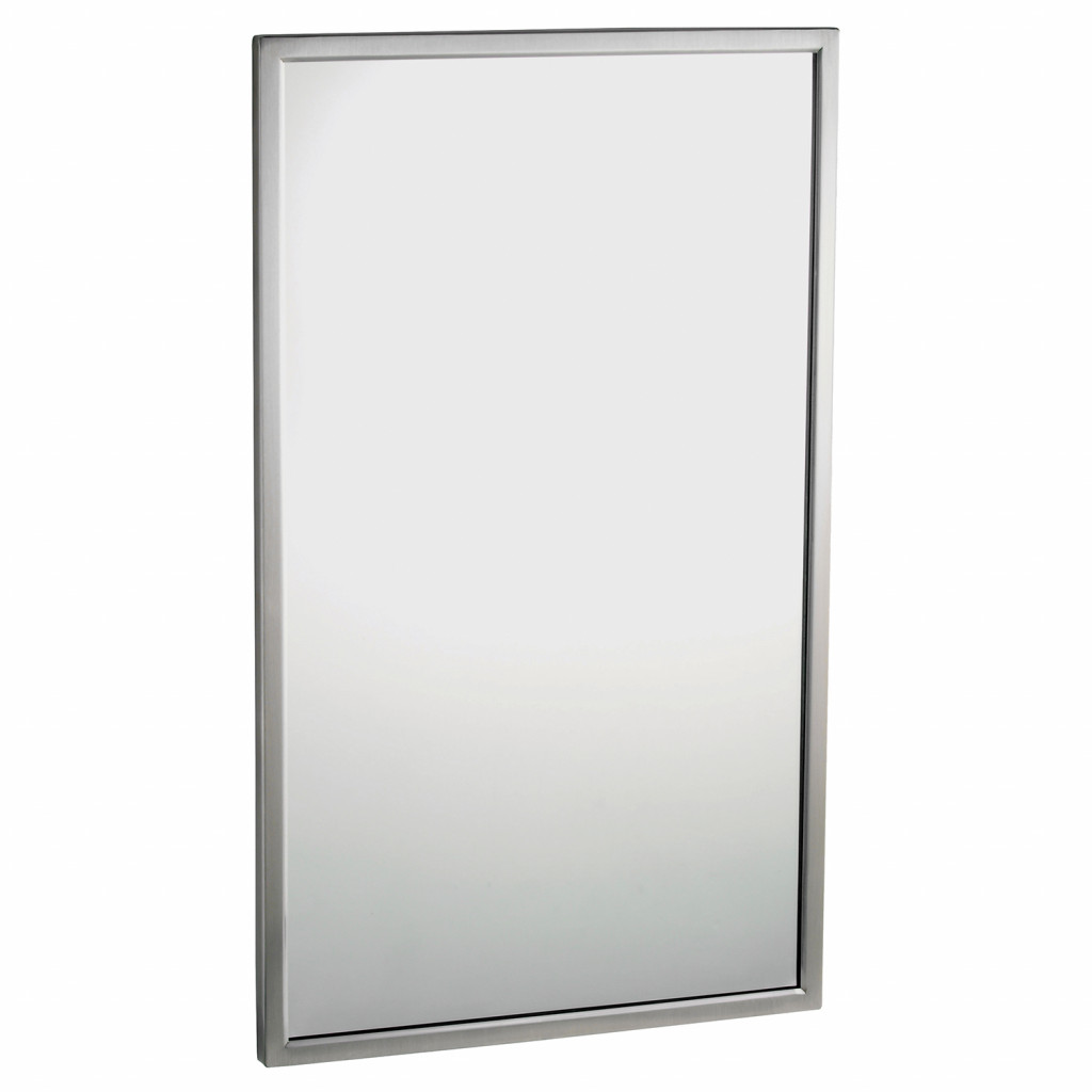 Bobrick B-290 Series Welded-Frame Mirrors - Satin Stainless Steel