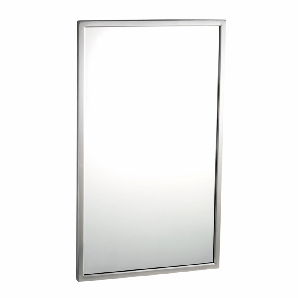 Bobrick B-2908 Series Standard Size Tempered Glass Welded-Frame Mirror