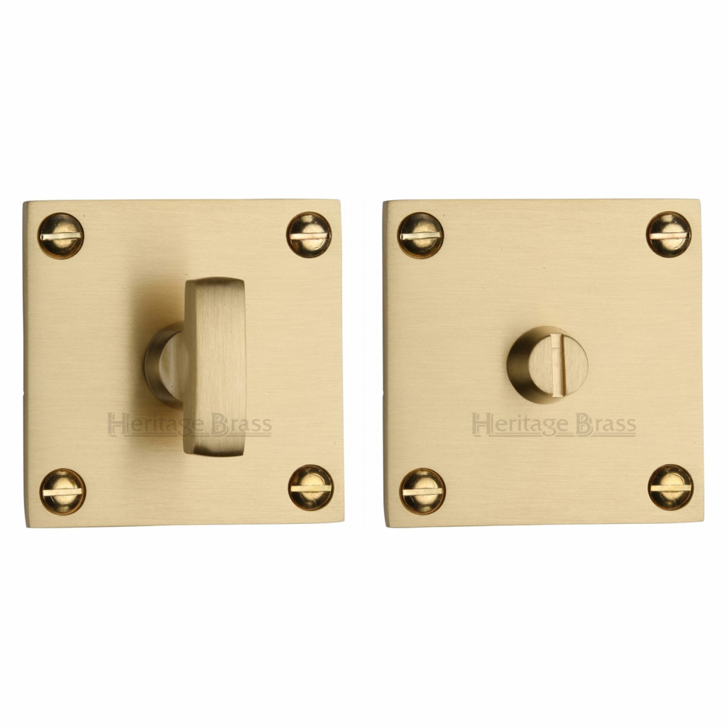 Heritage Brass Square Low profile Thumbturn & Emergency Release – 54 x 54mm