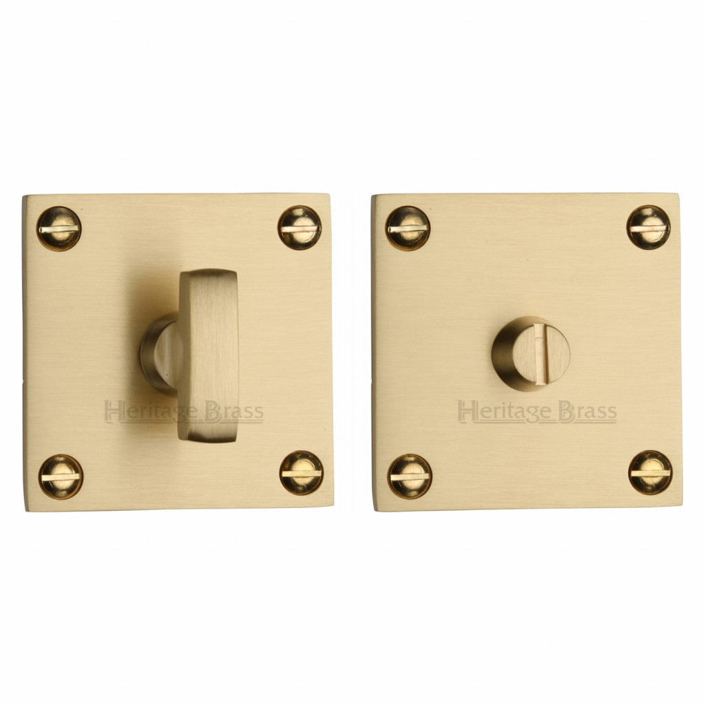 M Marcus Heritage Brass Square Low profile Thumbturn & Emergency Release 54 x 54mm