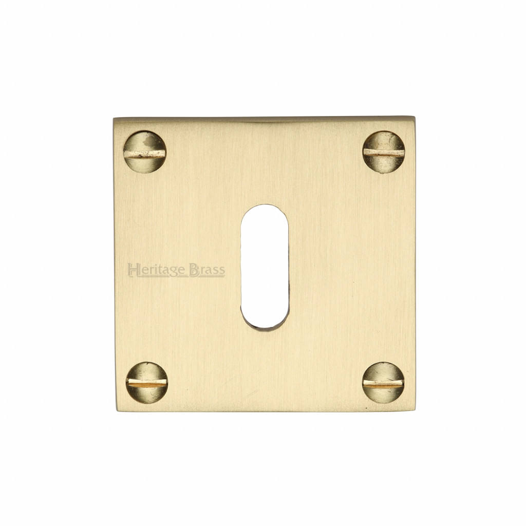 M Marcus Heritage Brass Square Standard Keyhole Escutcheon 54 x 54mm