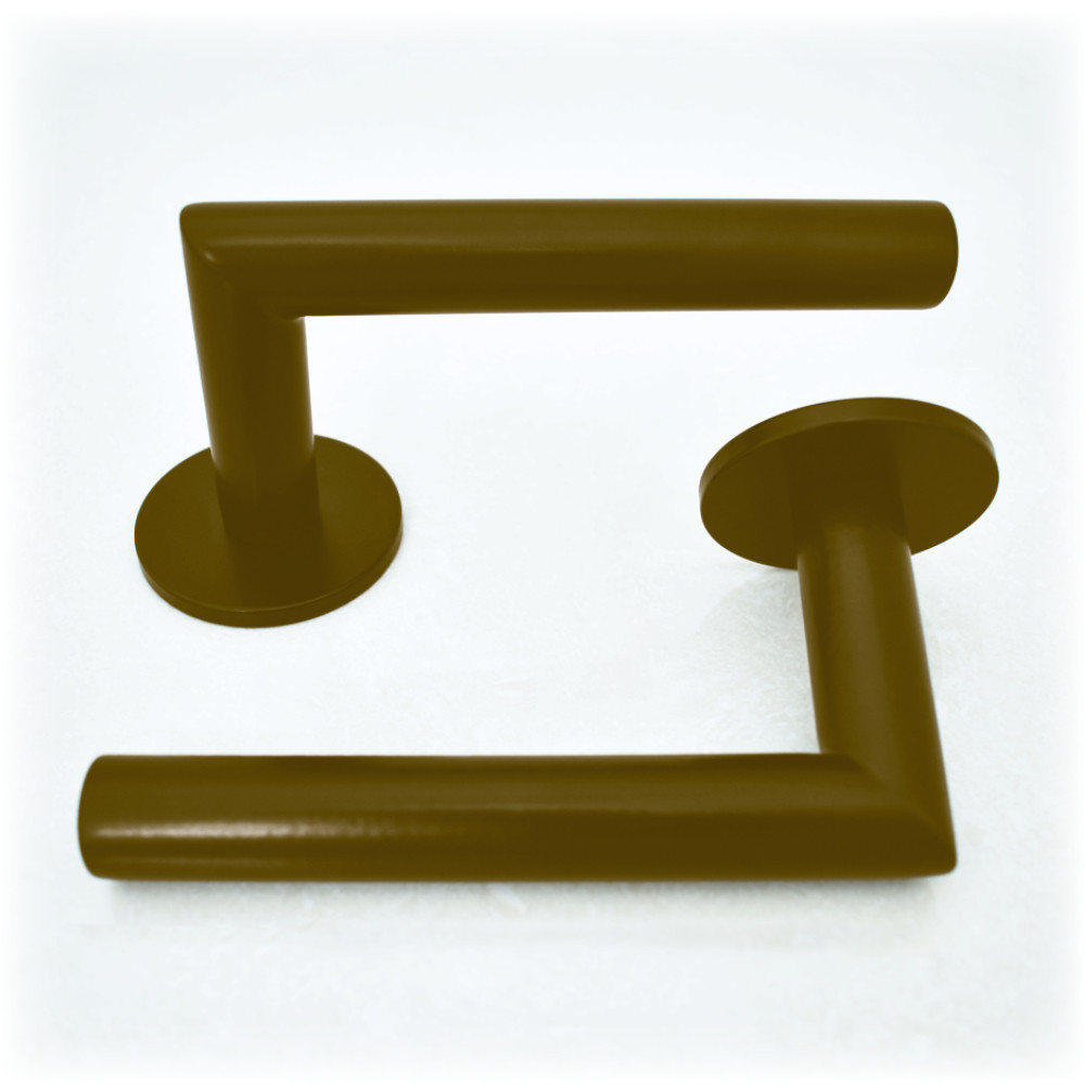 Round Bar Mitred Lever Handles – Adonic Matt Bronze Powder Coated