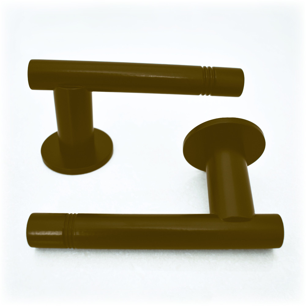 Straight Bar Grooved Lever Handles – Adonic Matt Bronze Powder Coated