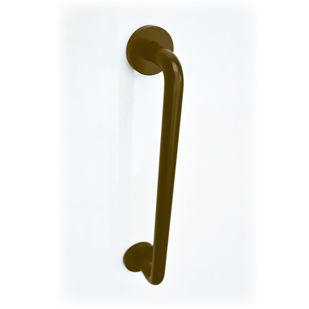Round Bar “D” Shaped Pull Handle on Concealed Face Fixing Roses – Adonic Matt Bronze Powder Coated