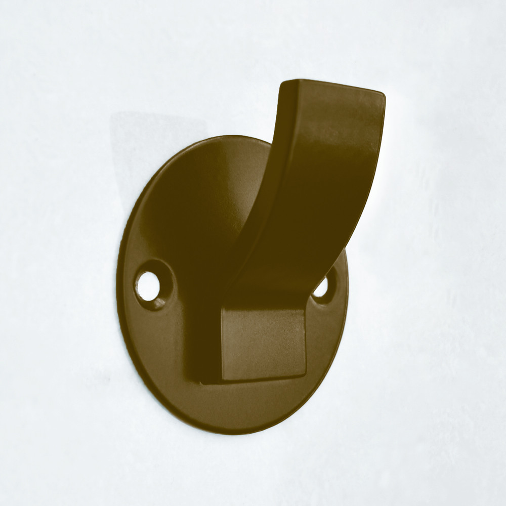 “Discus” Coat Hook on Circular Back Plate – Adonic Matt Bronze Powder Coated