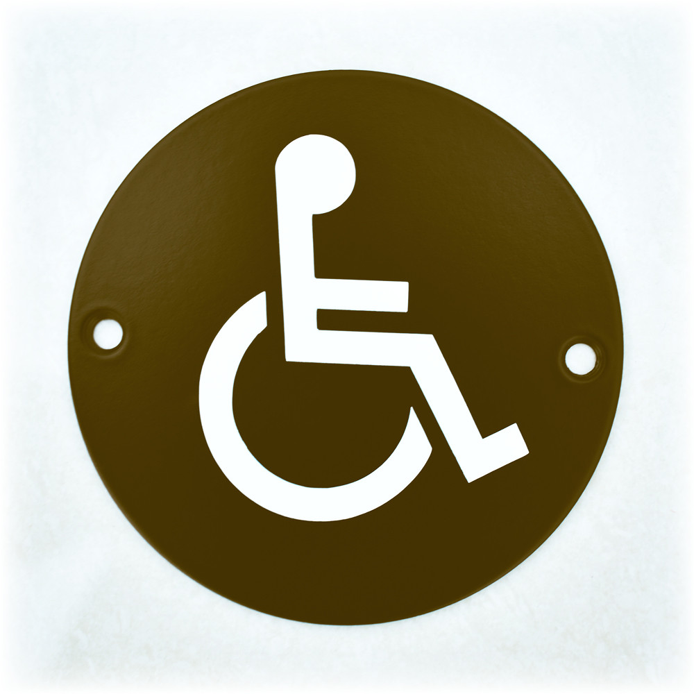 “Disabled” Symbol – Adonic Matt Bronze Powder Coated