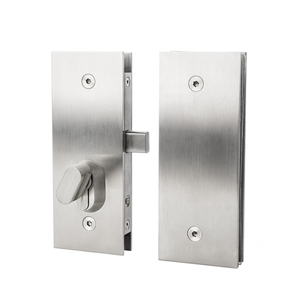 Glass Door Deadlock with Strike Box suitable for 8-10mm thick glass