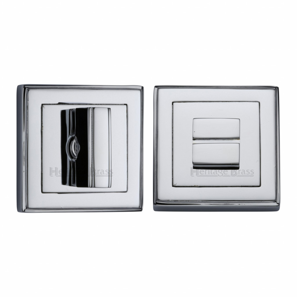 Heritage Brass Square Thumbturn & Emergency Release with stepped edge – 54mm x 54mm