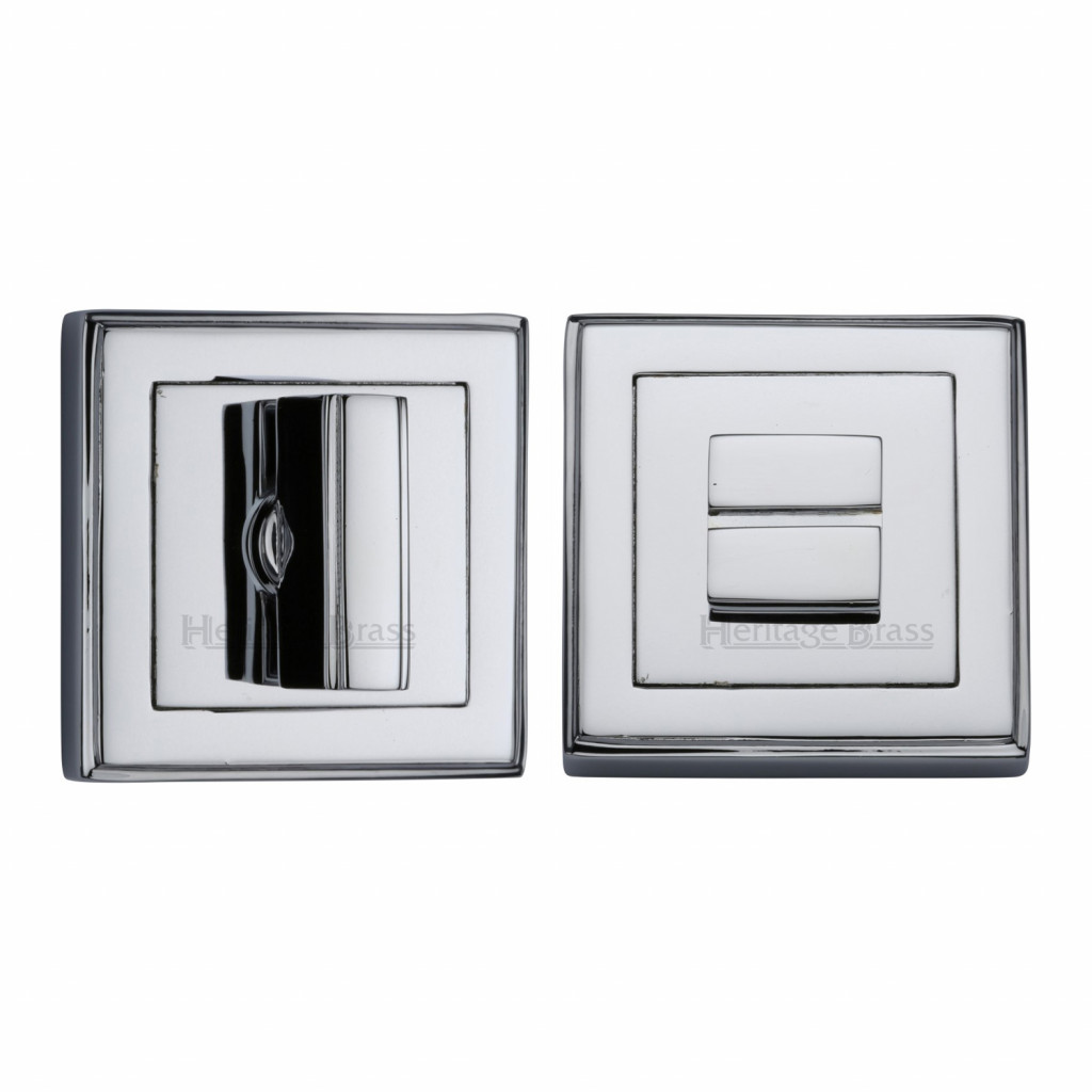 M Marcus Heritage Brass Square Thumbturn & Emergency Release with stepped edge 54 x 54mm