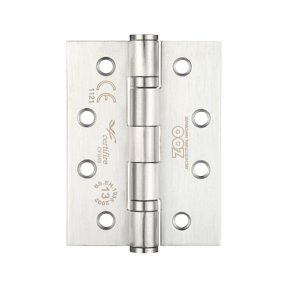 Heavy Duty Ball Bearing Hinges 102mm x 76mm x 3mm – Satin Stainless Steel