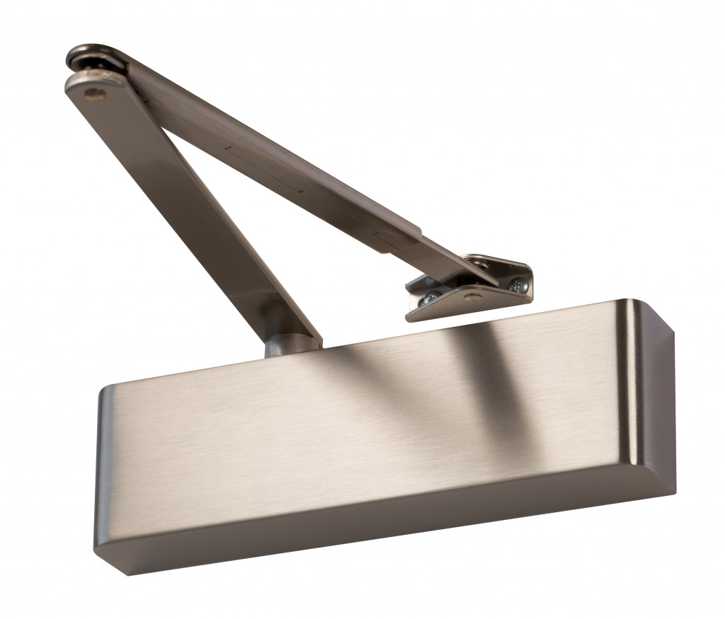 Medium Duty Adjustable Power Hydraulic Door Closer – Satin Stainless Steel