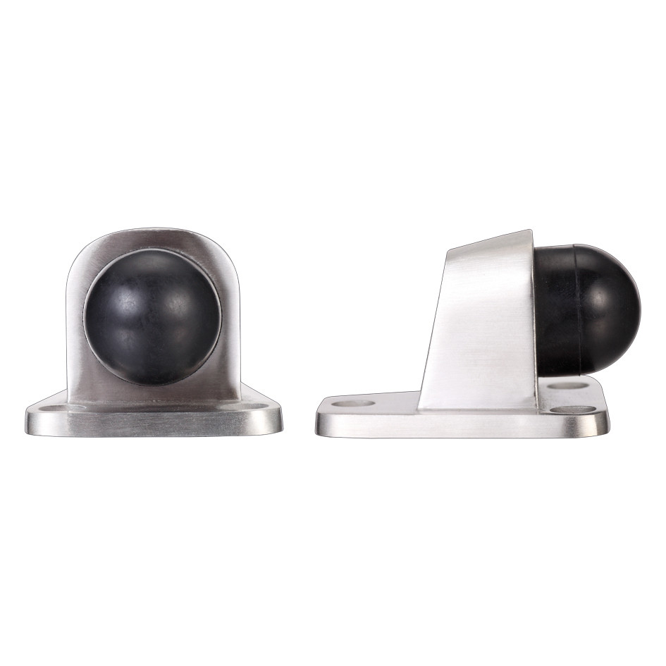 Heavy Duty Floor Mounted Door Stop – Satin Stainless Steel