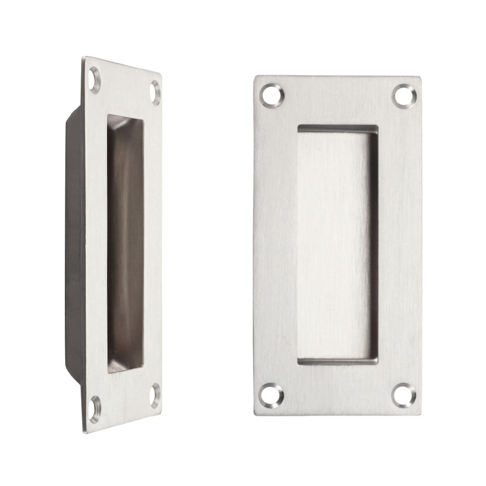 Rectangular Flush Pull Handle – 100 x 50mm – Satin Stainless Steel