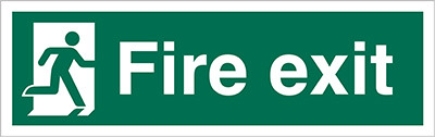 Fire Exit sign with Running Man only