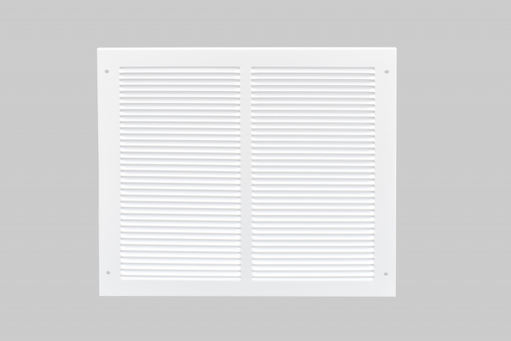 Louvered ventilator to suit Intumescent Fire Grilles – Height 195mm x various widths (Matt White)