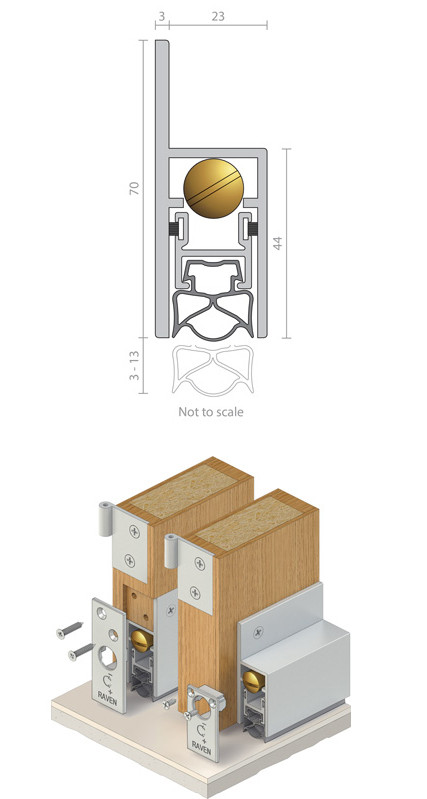 Raven RP38Si Heavy Duty Automatic Door Bottom Seal – Satin Anodised Aluminium