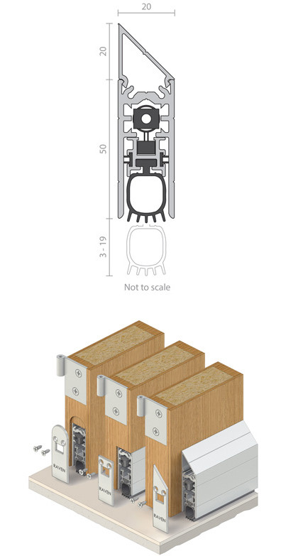Raven RP99Si Heavy Duty Adjustable Automatic Door Bottom Seal – Satin Anodised Aluminium