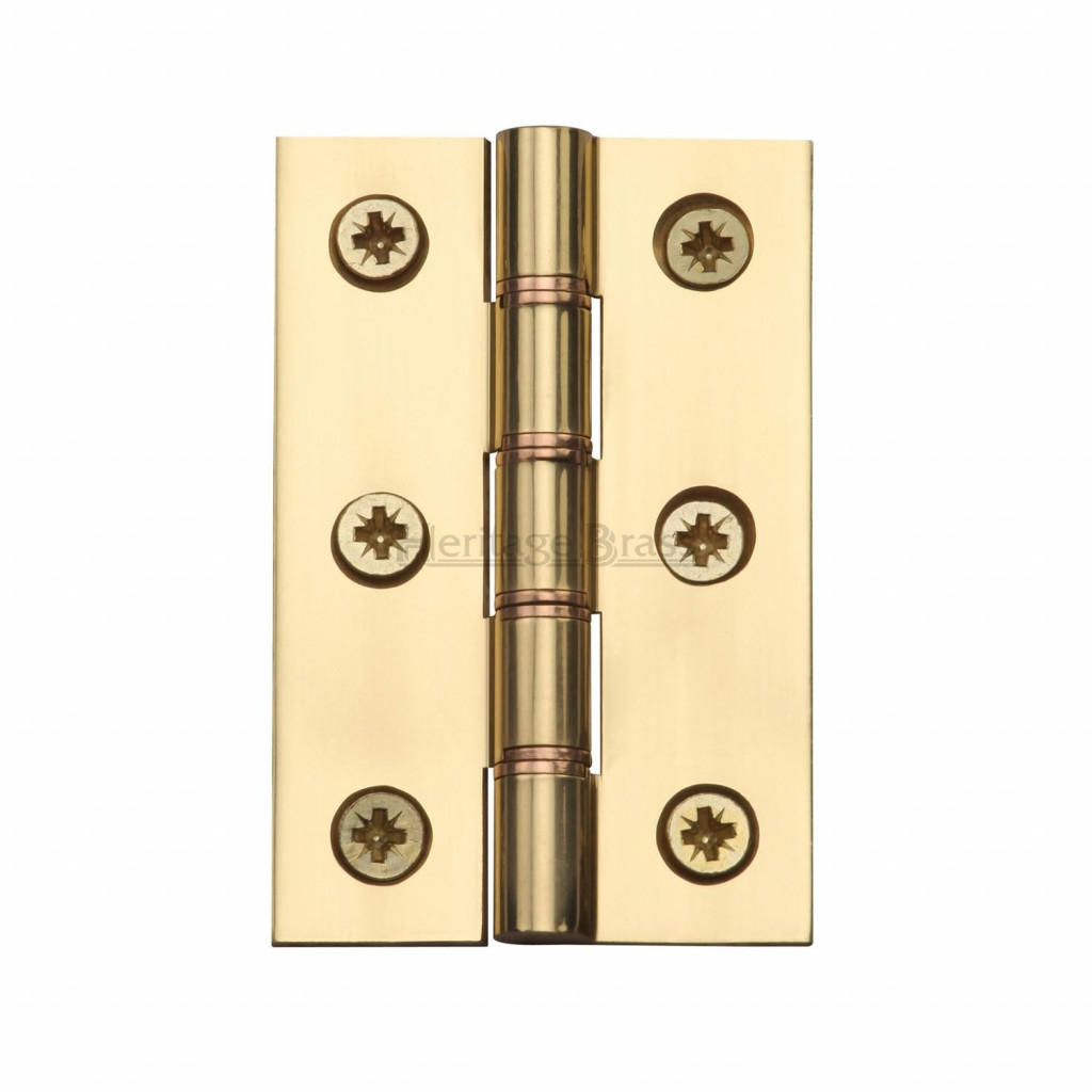 Heritage Brass Hinge with Phosphor Washers – 76 x 50mm