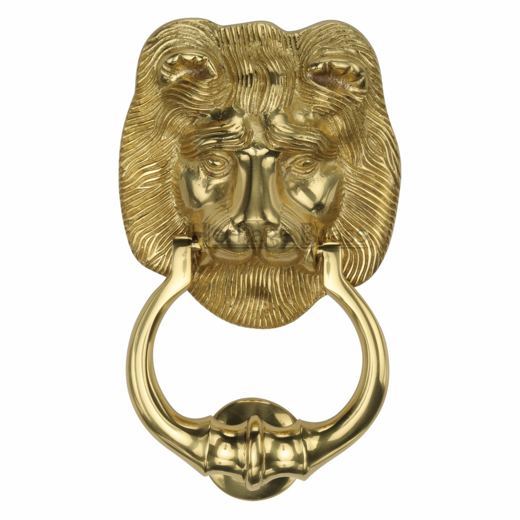 M Marcus Heritage Brass Lion Door Knocker 177 x 107mm