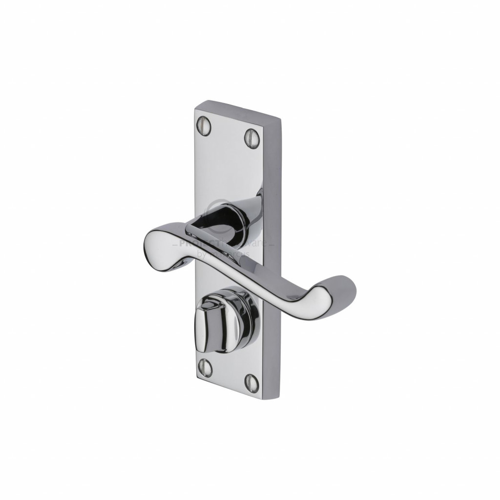 M Marcus Project Hardware Malvern Short Design Door Handle on Plate Polished Chrome Plate