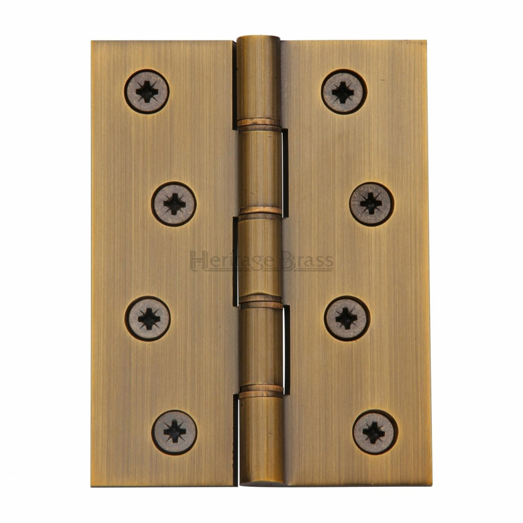 M Marcus Heritage Brass Hinge with Phosphor Washers 102mm x 76mm