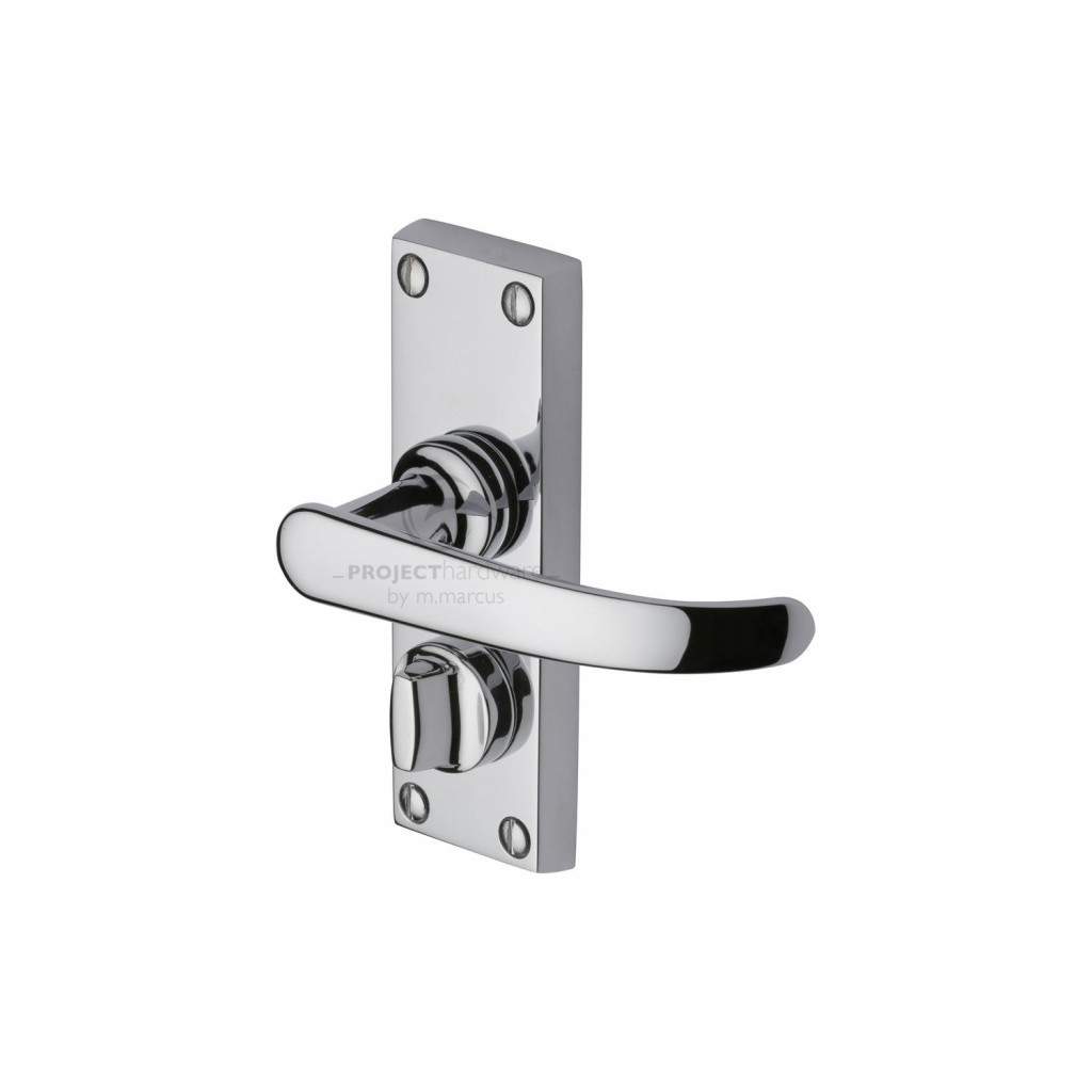 Project Hardware Avon Short Design Door Handle on Plate – Polished Chrome Plate