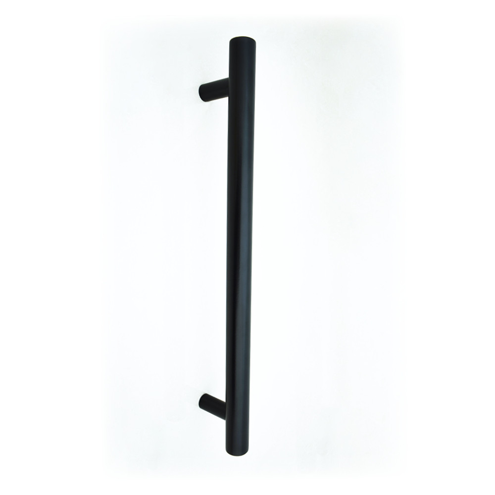 “Tbar” Pull Handle with Bolt Through Fixings Matt Black Powder Coated Poole Waite & Co. Ltd.