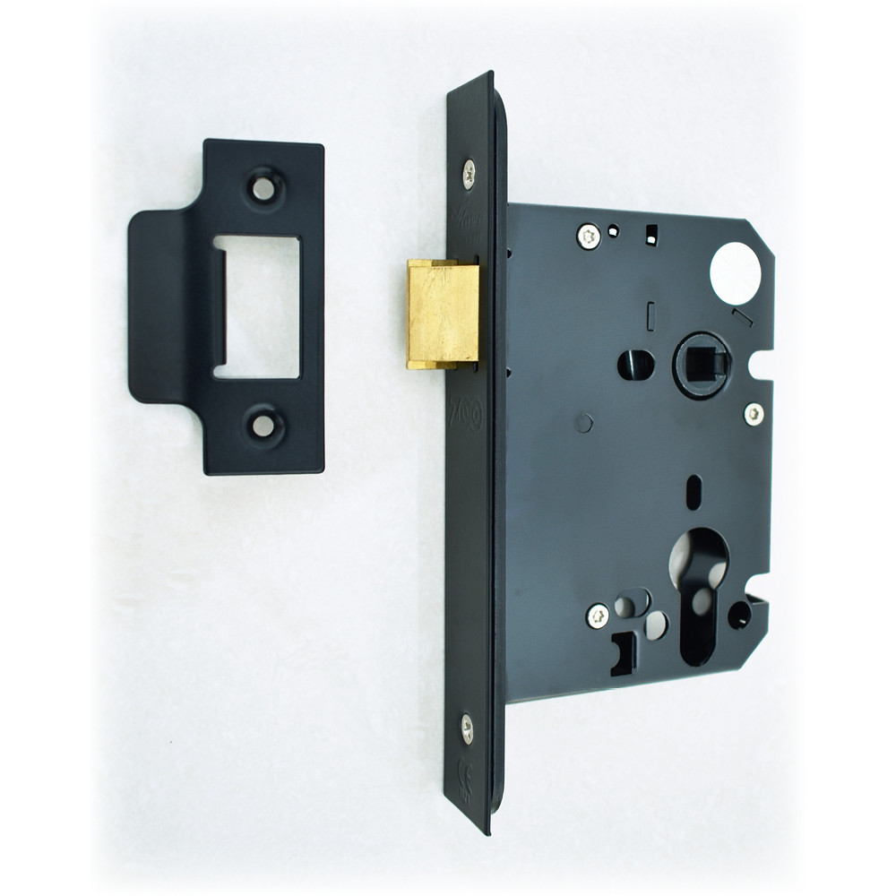 Upright Mortice Latch – Matt Black Powder Coated