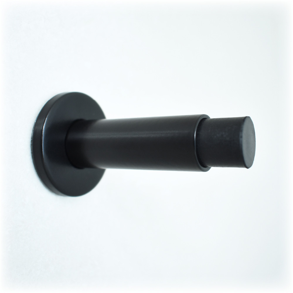 Concealed Face Fixing 76mm Projection Door Stop – Matt Black Powder Coated